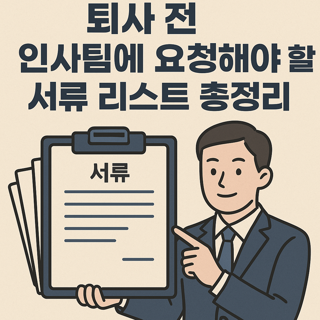 퇴사 전 인사팀에 요청해야 할 서류 리스트 총정리