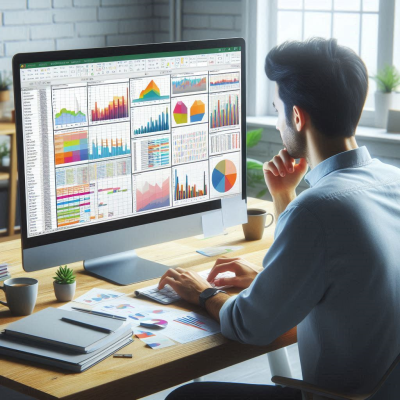 다채로운 색상의 그래프와 차트로 구성된 데이터 분석 화면입니다.