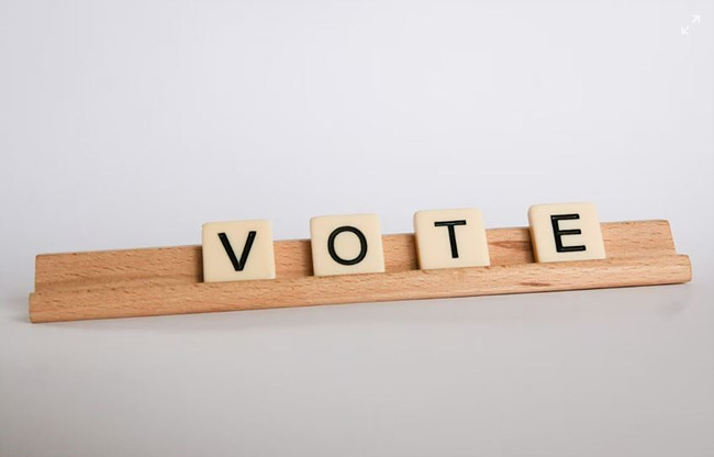 vote 영문 글자 사진, Unsplash 제공