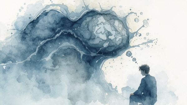 INTP는 분석과 탐구의 세계에 머무는 것을 좋아합니다. 복잡한 사고와 다층적 질문을 즐기며, 진리를 찾아가는 여정에 깊이 몰입합니다. 하지만 이 뛰어난 인지 능력은 때로 머릿속에서 끝없이 되감는 생각의 반복으로 이어집니다에 관한 그림