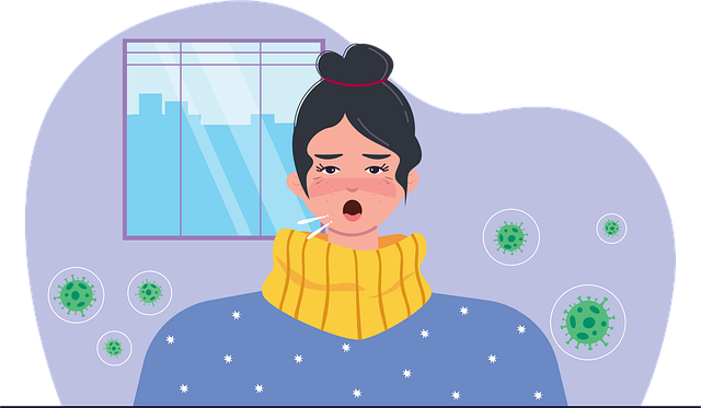 호흡기 바이러스 일러스트