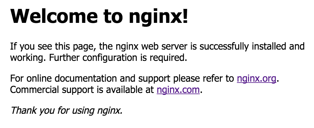 welcome nginx