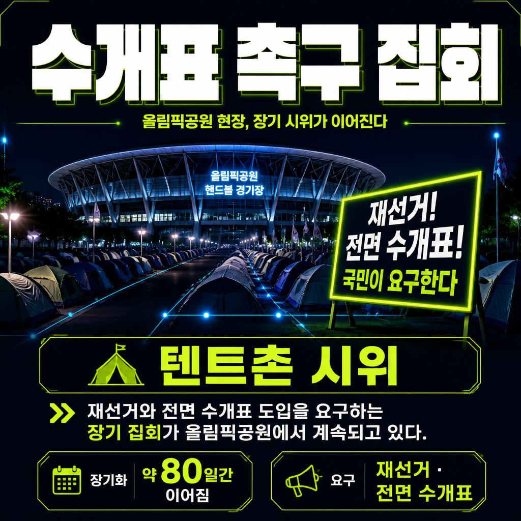 수개표 촉구 집회