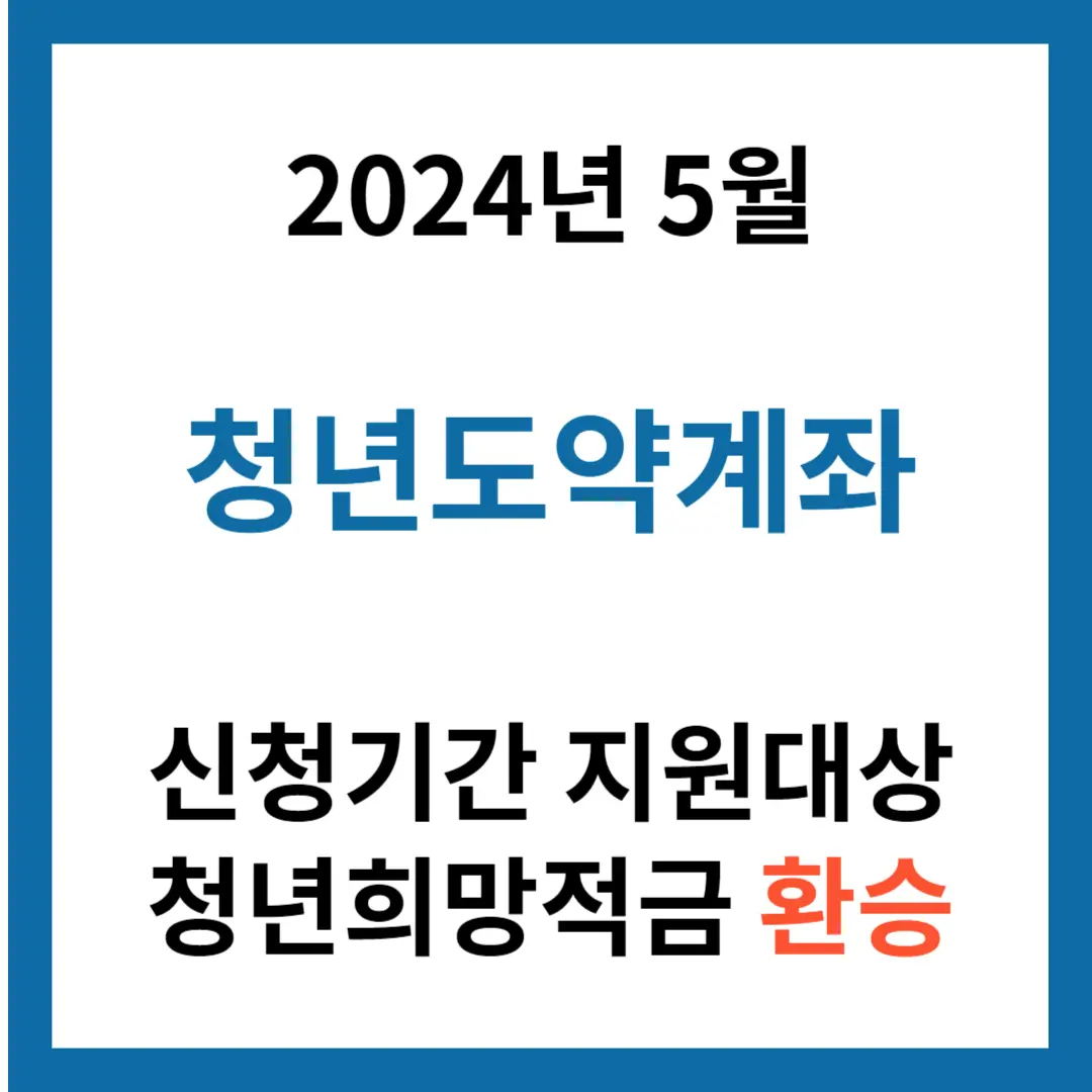2024 청년도약계좌 가입 신청기간 금리