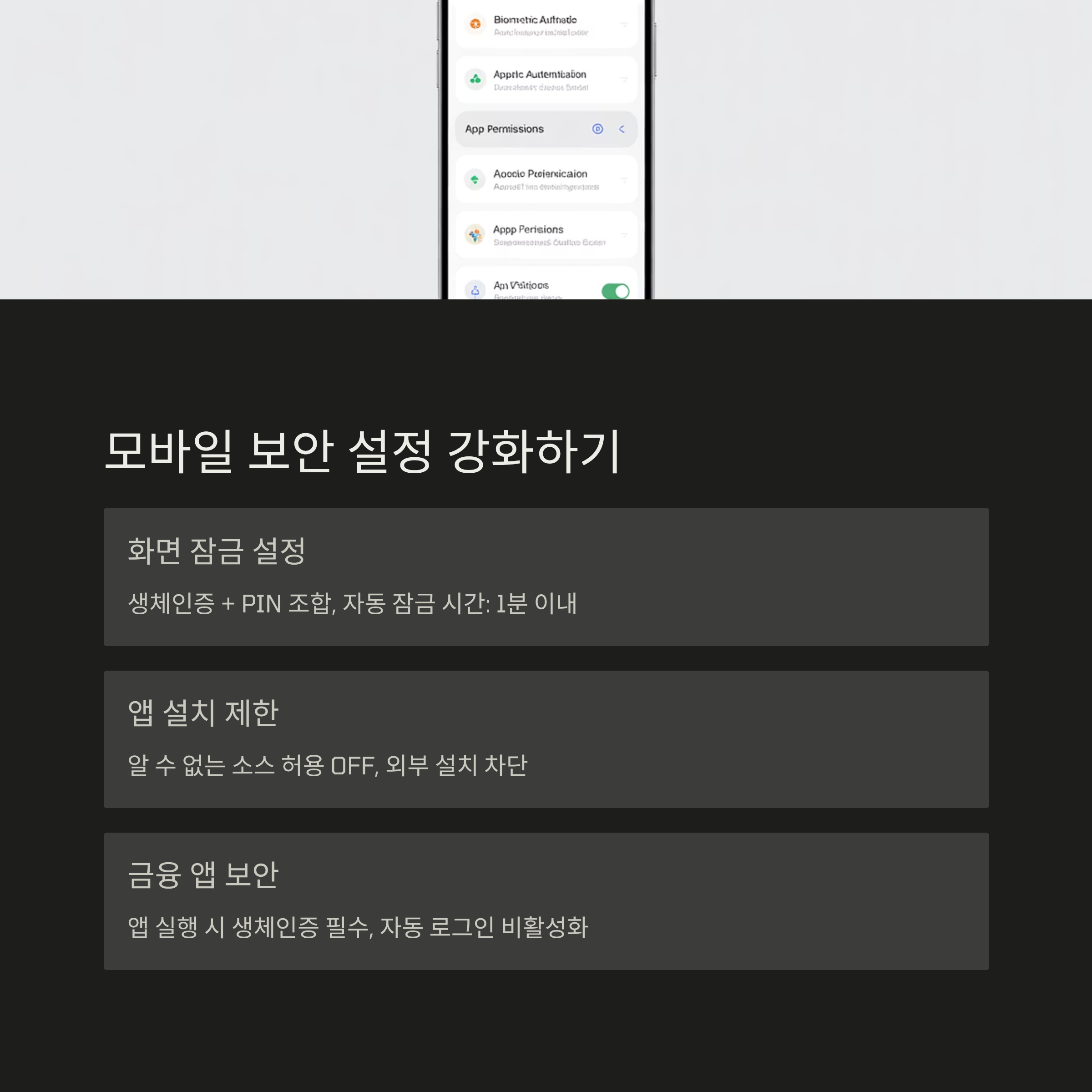 보이스피싱 모바일 보안설정 강화