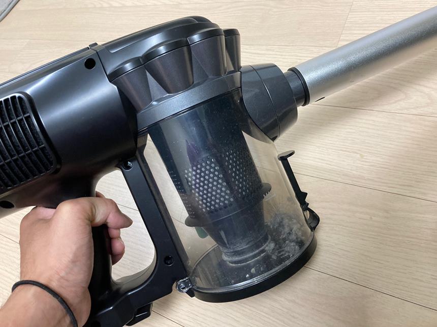 대웅모닝컴-싸이클론-진공청소기-유선청소기-먼지통-핸디형