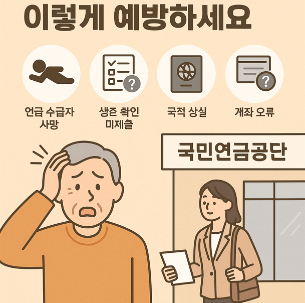 연금중단 사례 사진