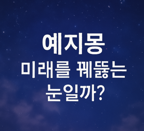 예지몽은 무엇인가? 실제 사례 알아보기