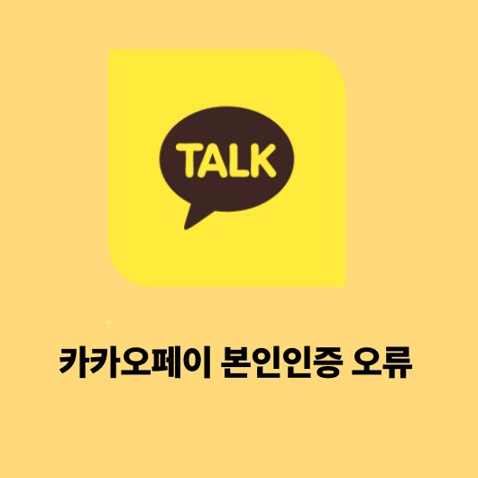 카카오페이 본인인증 오류
