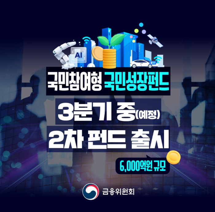 국민성장펀드 2차 출시일 및 3분기 신청 안내 포스터