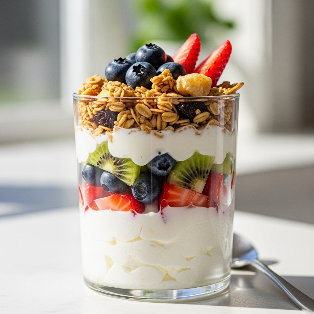 요거트 파르페: 가볍고 산뜻한 단백질 간식