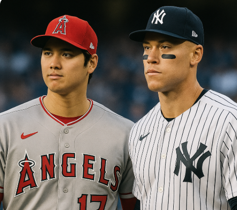 오타니와 에런 저지 사진