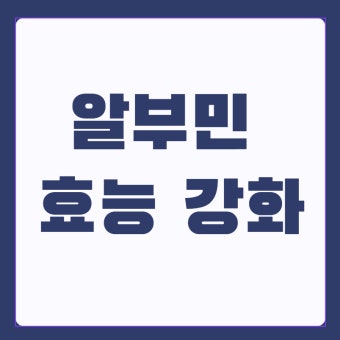 알부민의 효능