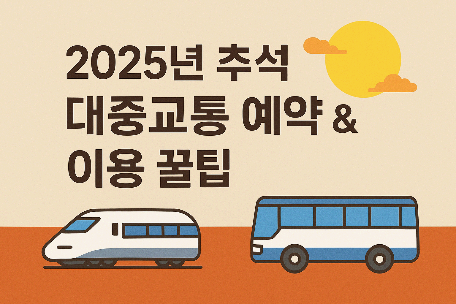 2025년 추석 대중교통 예약 &amp; 이용 꿀팁 – 스트레스 없이 고향 가는 방법