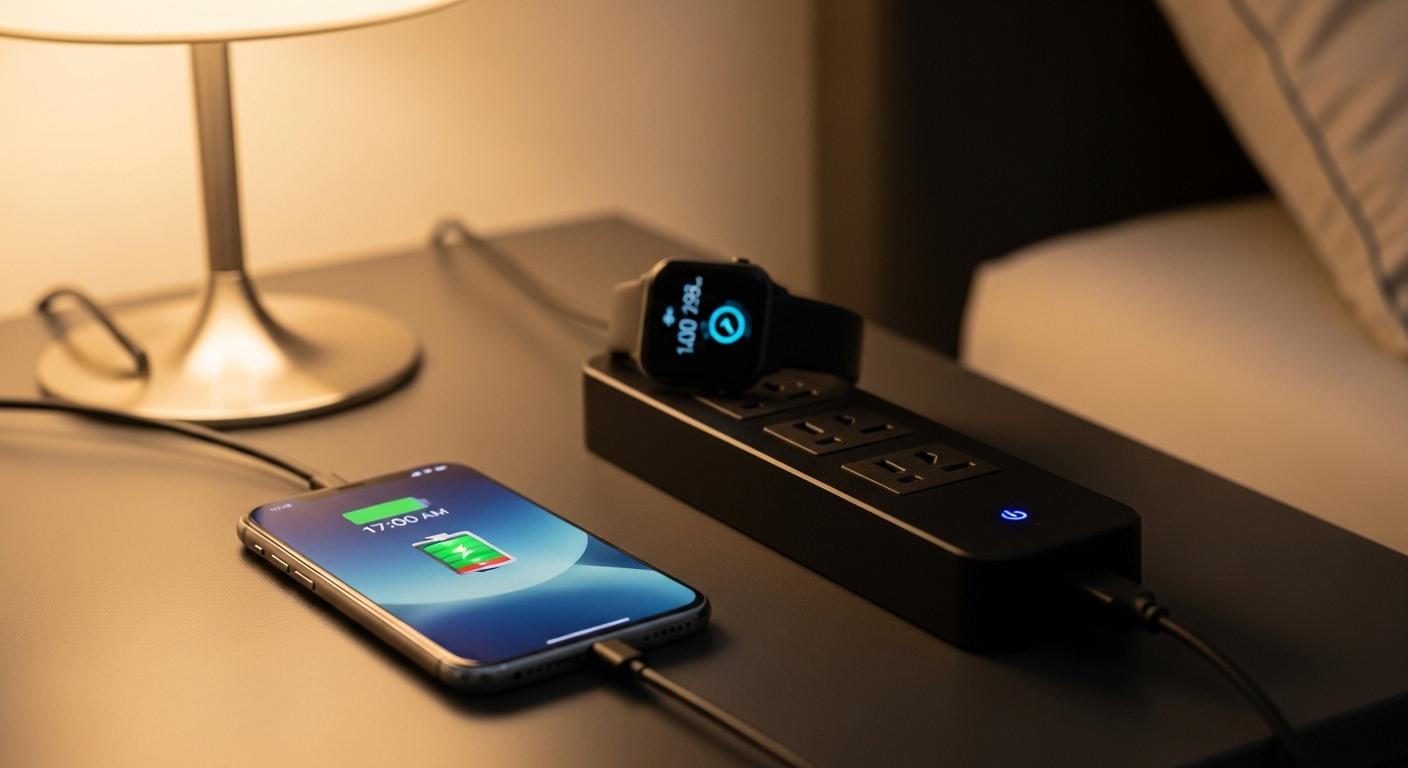 야간 충전 멀티탭 1달 사용 후기