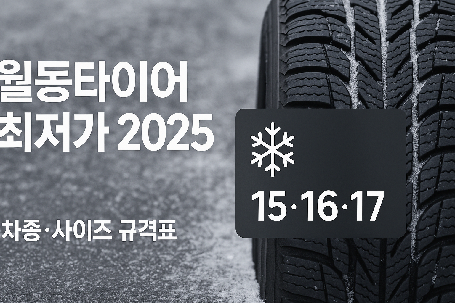 월동타이어 규격&middot;최저가 비교 인포그래픽