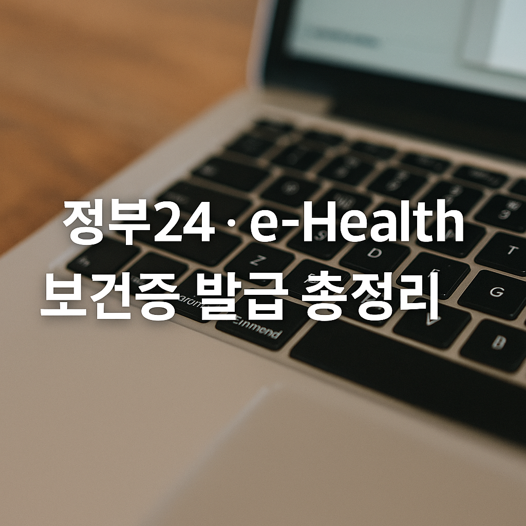 보건증 발급 2025 완벽 정리 정부24&middot;e-Health 발급 정보 모음