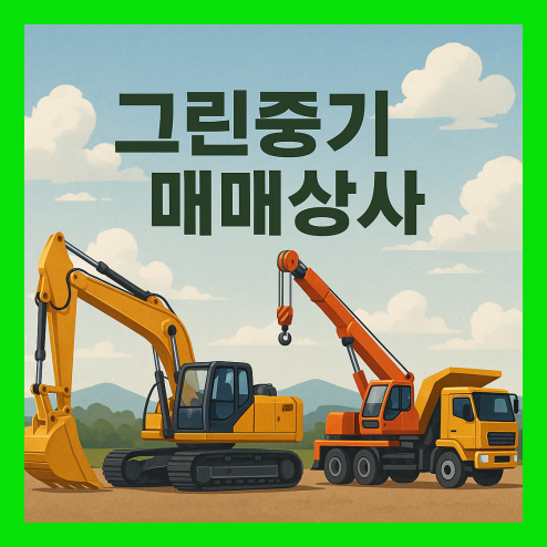 그린중기 매매상사, 다양한 장비 비교 발품 최소화