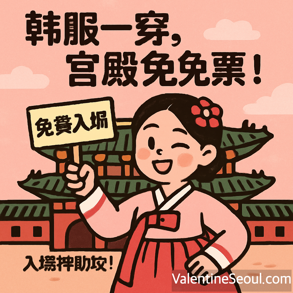 韩服一穿，宫殿免票！
入场神助攻！