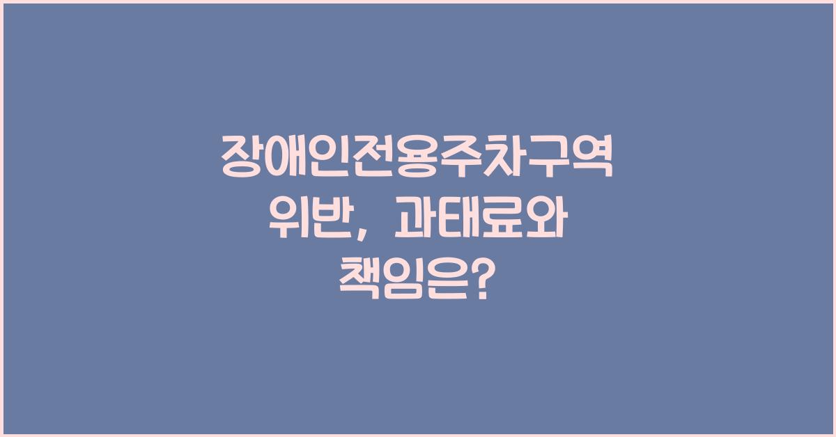 장애인전용주차구역 위반