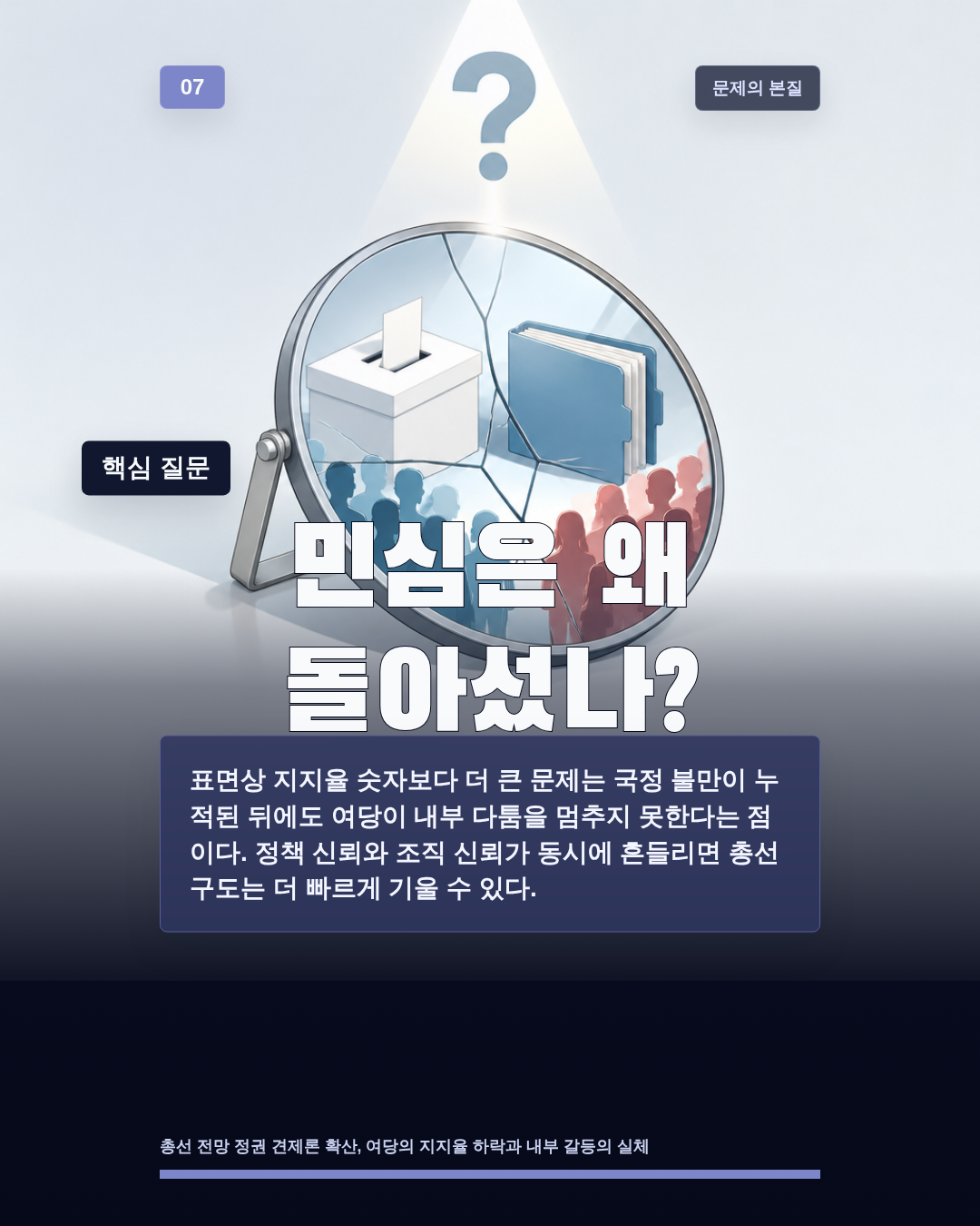 민심은 왜 돌아섰나?
