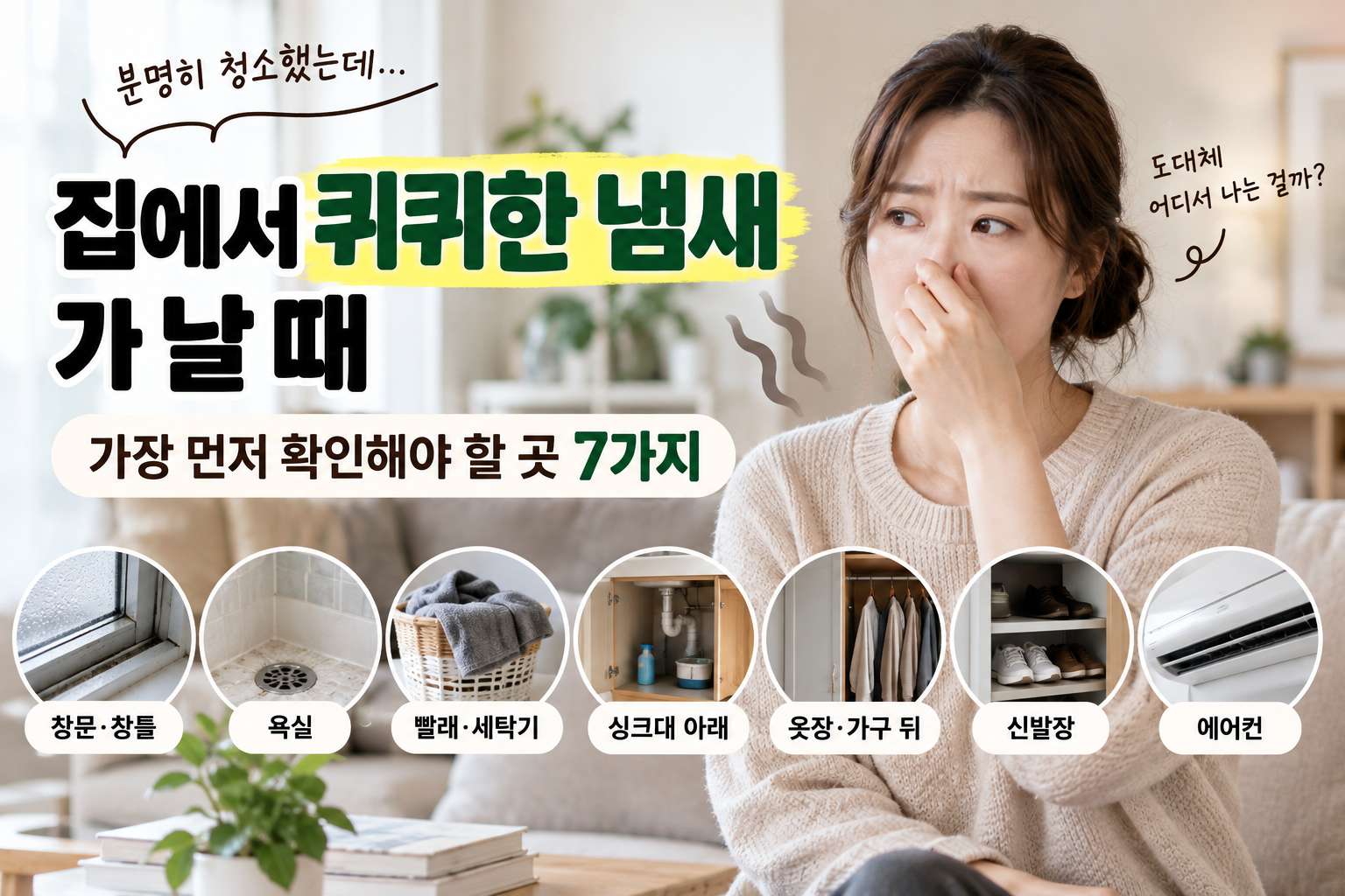 집에서 퀴퀴한 냄새가 날때