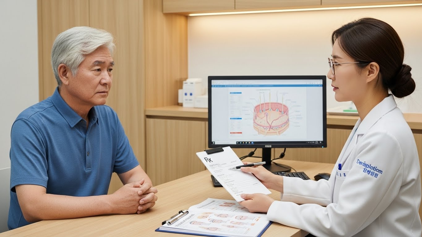 피부과 진료 후 대상포진 항바이러스제 처방 및 실비 청구 서류 안내