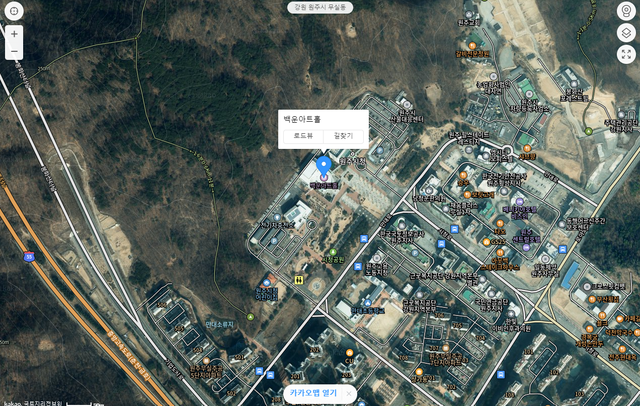 백운아트홀-주차안내