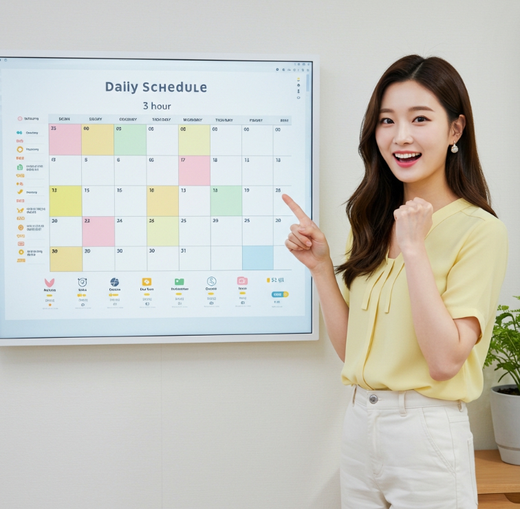 요렇게 정리해봤어요! 루틴 스케줄 표