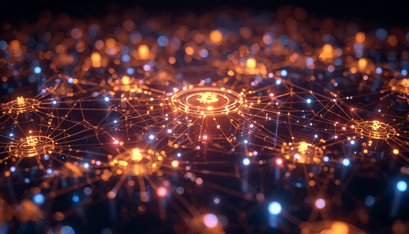 Digital representation of financial liquidity flowing from AI infrastructure into the cryptocurrency market ecosystem.