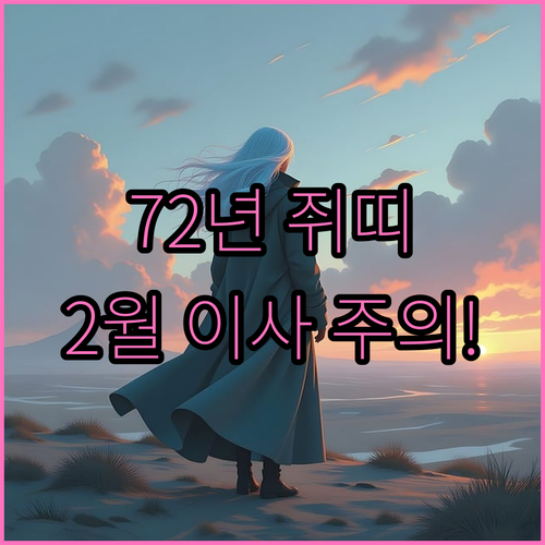 1972년생 쥐띠 2월 운세 변화 포..