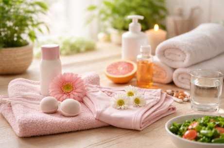 요실금에 도움되는 것들을 나타내는 이미지