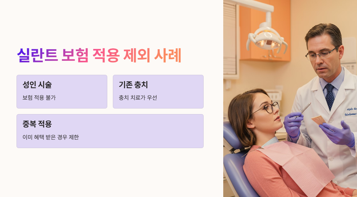 란트 보험 적용이 안 되는 경우