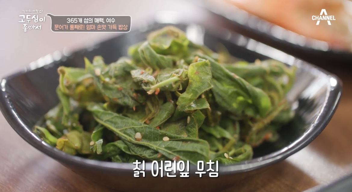 고두심이좋아서여수문어한상칡어린잎무침
