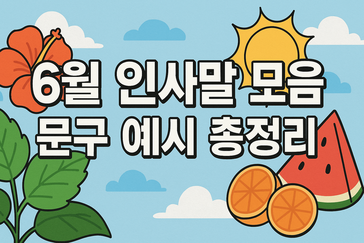 6월 인사말 모음 문구 예시 총정리