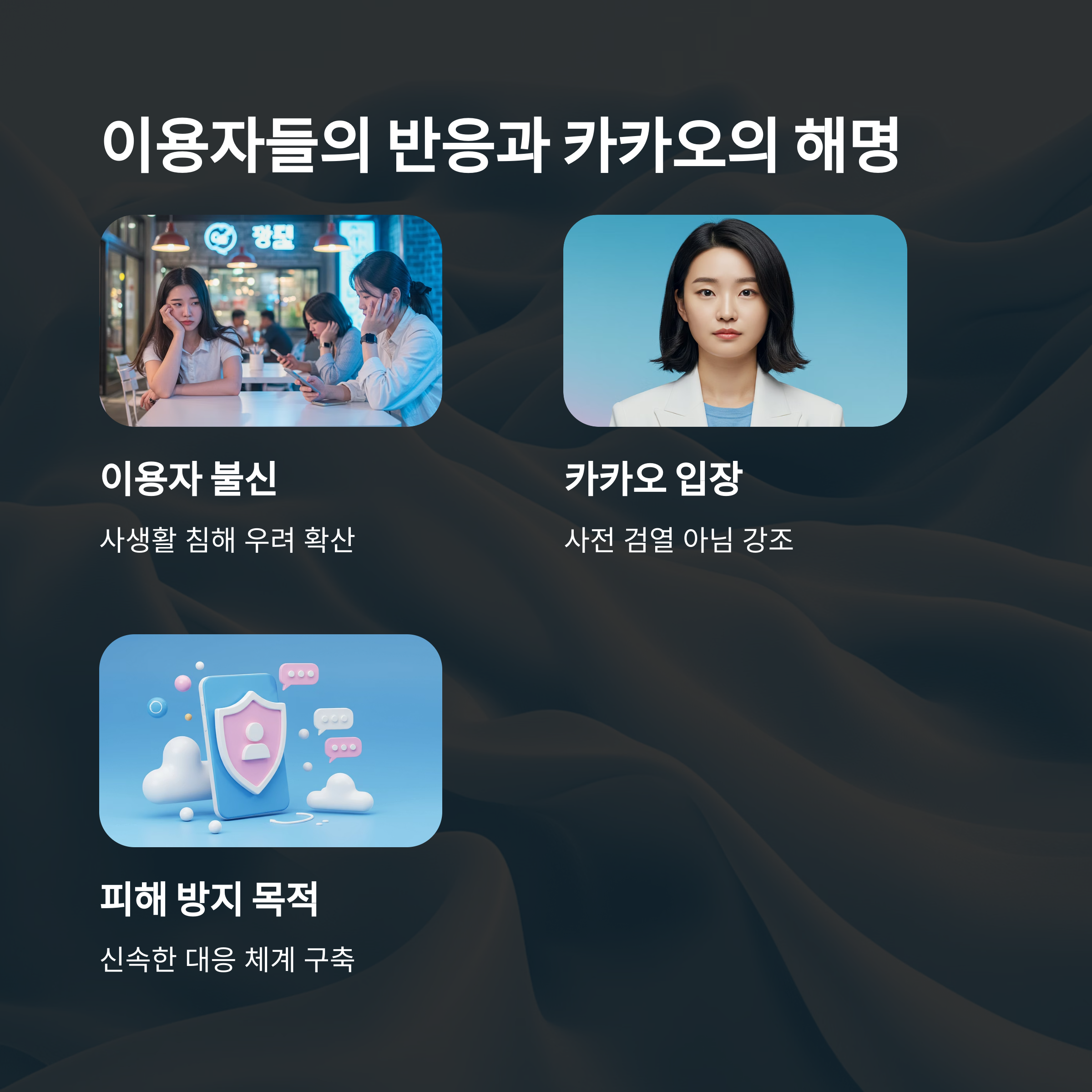 이용자 반응과 카카오의 입장