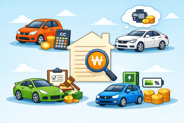 차량 세금 계산을 상징한 이미지