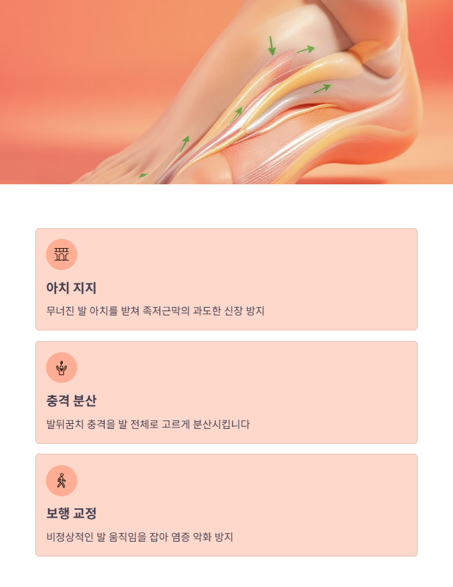 족저근막염 깔창의 '핵심' 역할과 효과