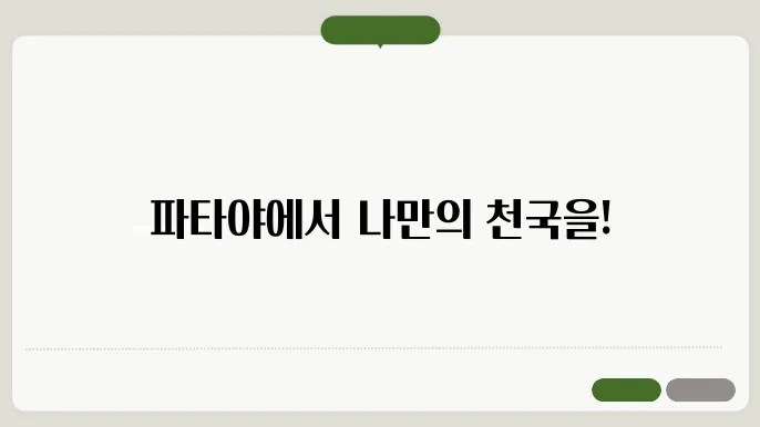 산호섬에서의 여유로운 여행