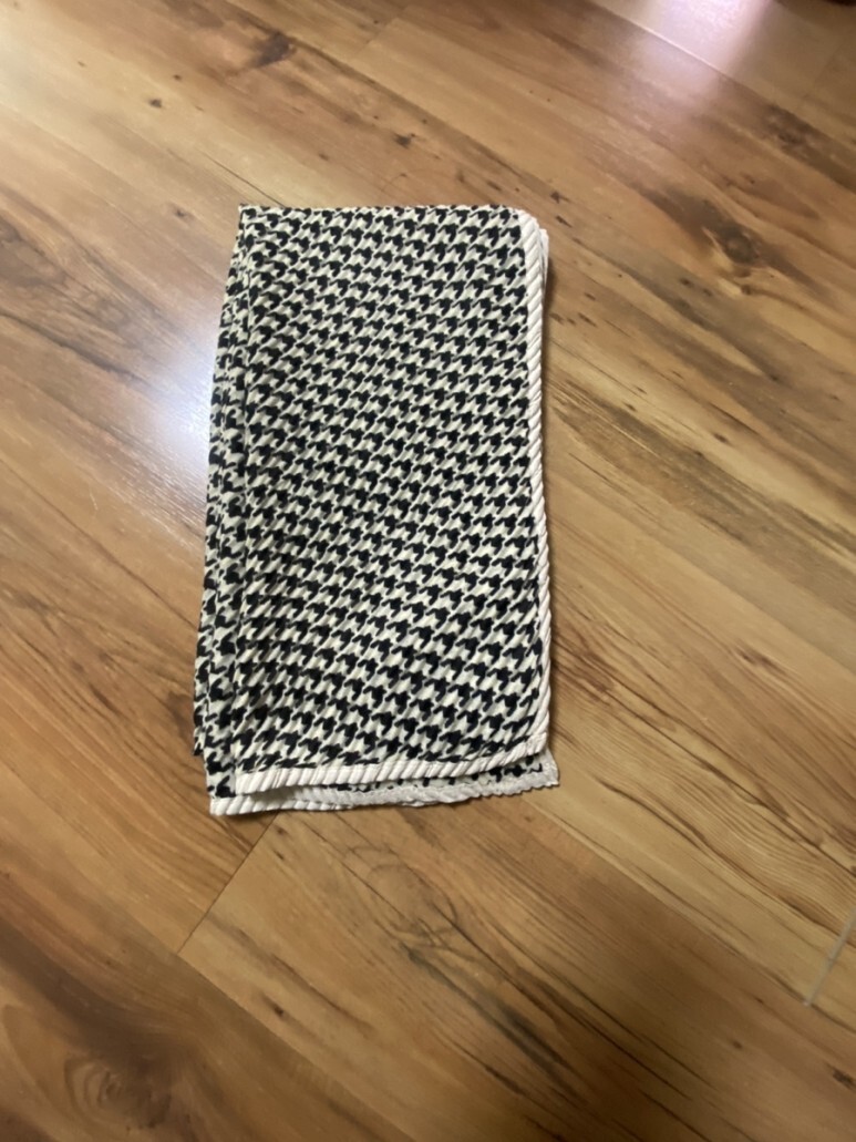 할렌 하운드 투스 체크 머플러 목도리 classic hound tooth check muffler (M005_whiteblack)