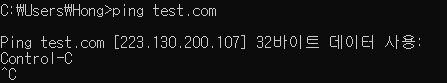 ping 테스트
