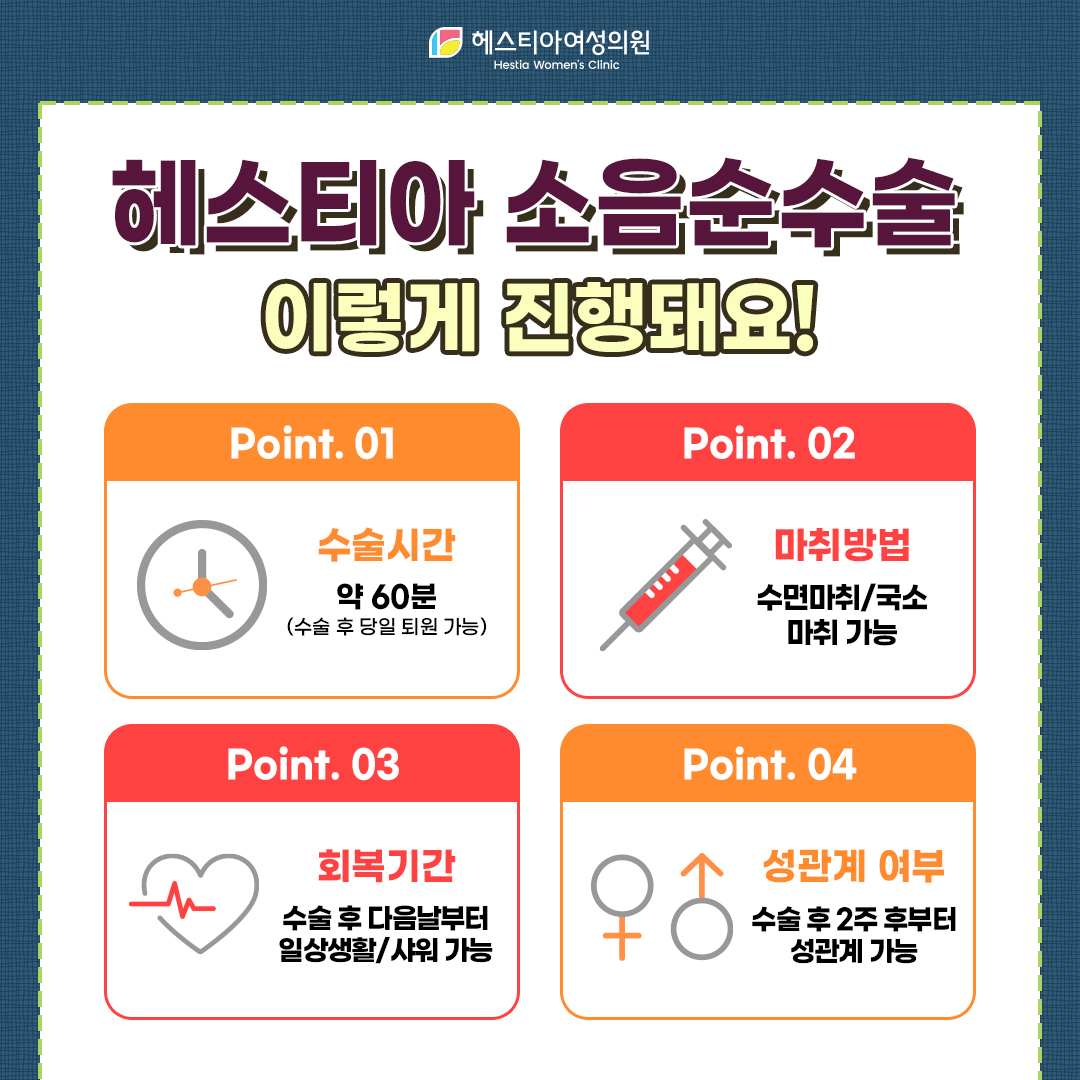 헤스티아 소음순수술 이렇게 진행돼요!