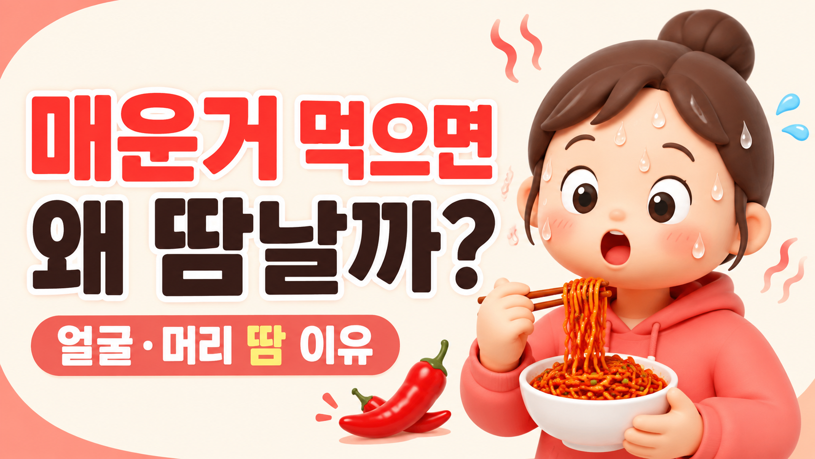 매운거 먹으면 땀나는 이유 뭘까? 얼굴&middot;머리에만 땀나는 이유 총정리