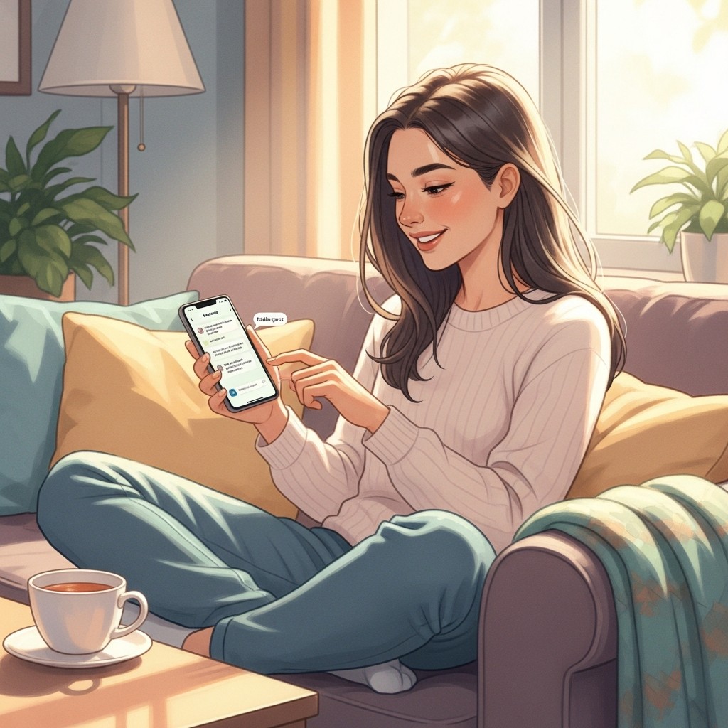 취소 후 안부 메시지 보내는 모습