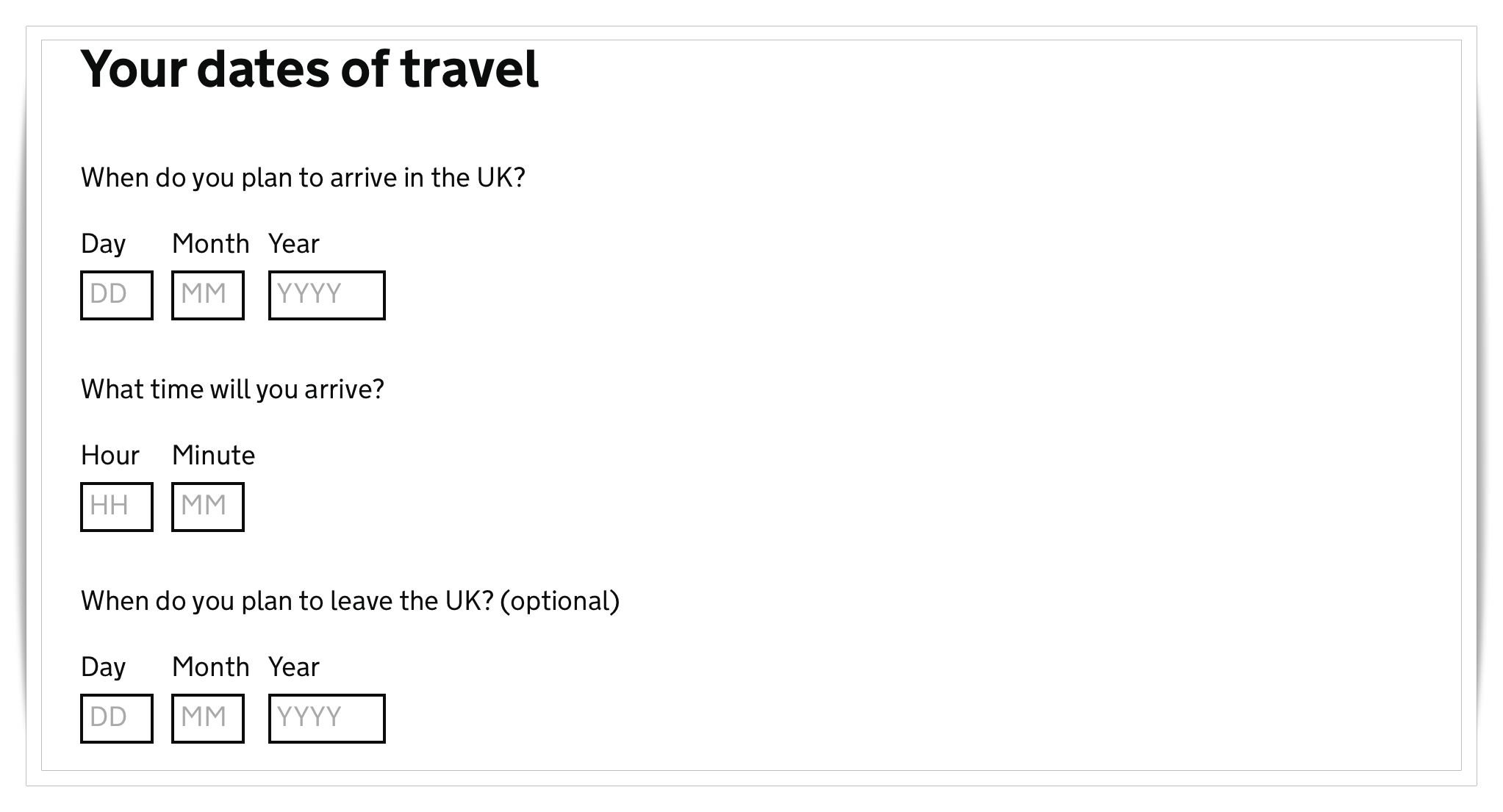 Passenger Locator Form