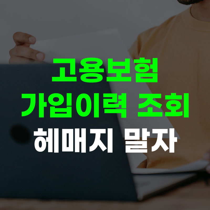 고용보험 가입이력 조회