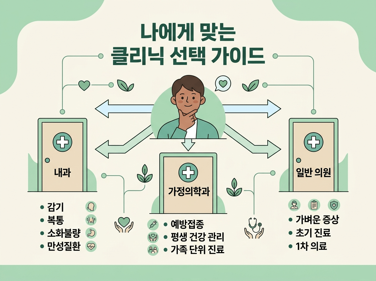 갈증 진료과 선택 분기 일러스트