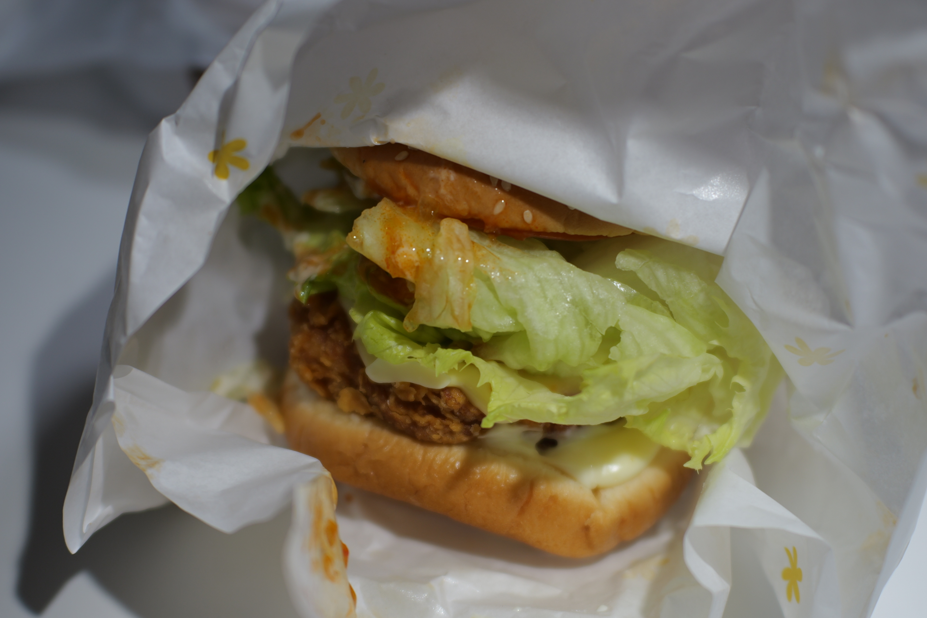 맘스터치 후덕죽 싸이버거 실물 비주얼