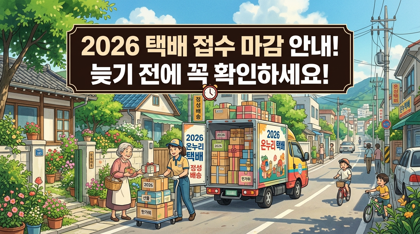 2026년 설날 및 추석 명절 선물을 위한 택배 배송 마감일 확인 가이드