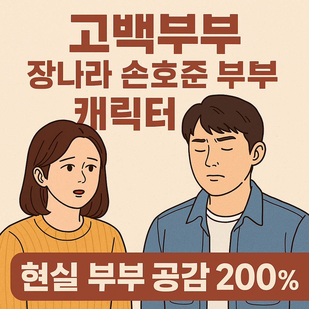 고백부부 장나라 손호준 부부 캐릭터, 현실 부부 공감 200%